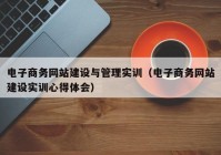 电子商务网站建设与管理实训（电子商务网站建设实训心得体会）