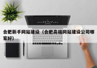 合肥新手网站建设（合肥高端网站建设公司哪家好）