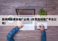 南城网站建设推广公司（东莞南城推广平台公司）